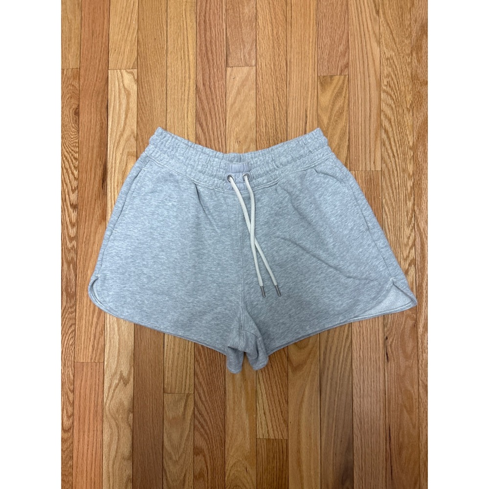 Aerie Womens Heather Gray Fleece Sweat Shorts Size M Pockets Drawstring Dolphin